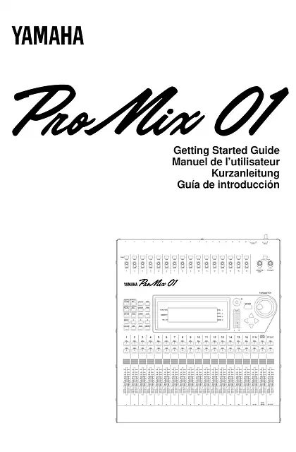 yamaha雅马哈Programmable Mixer 01 Getting Started Guide